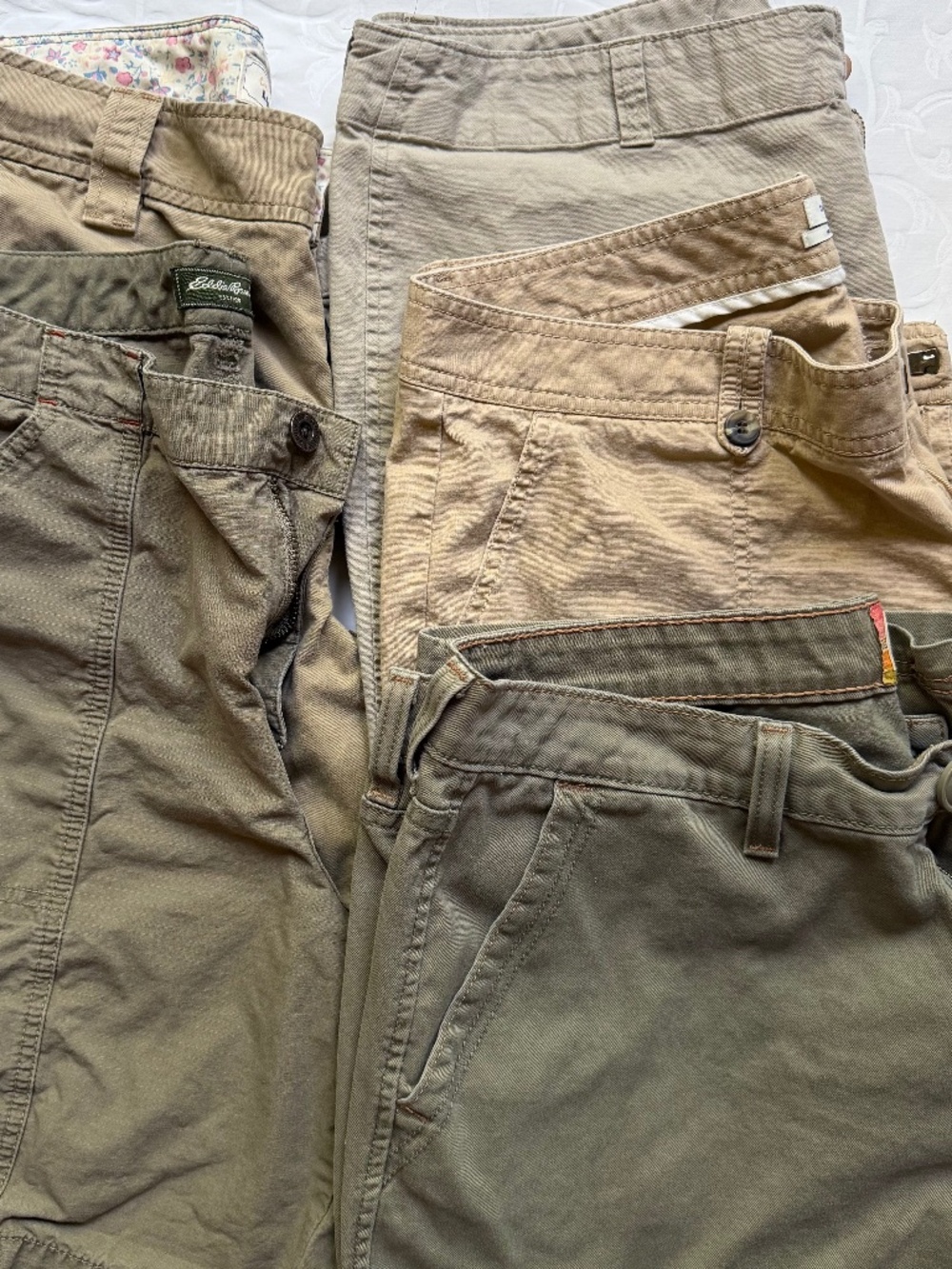 Women’s Shorts and Cropped Pants Tan Khaki Size 12 Bundle